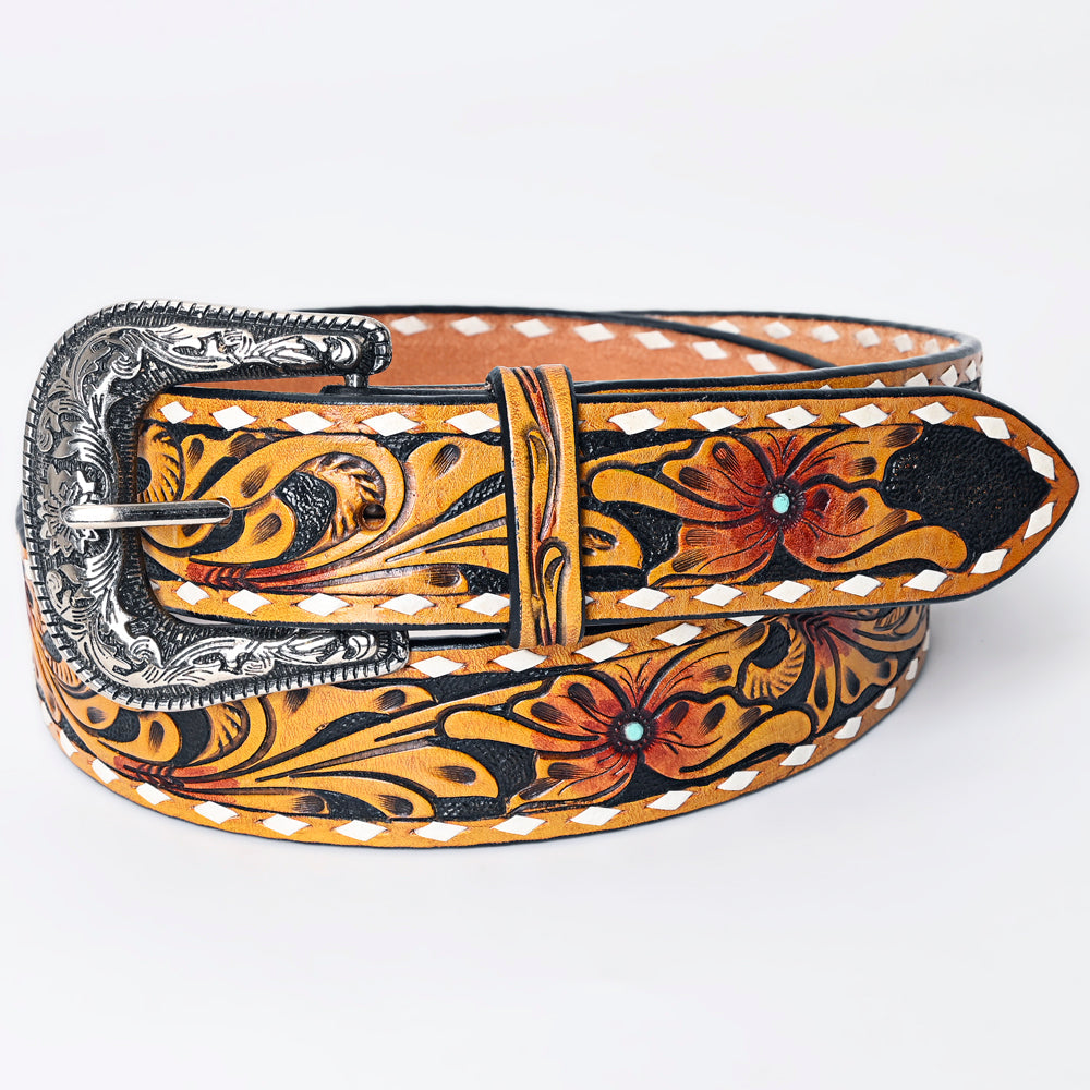 American Darling Beautifully Hand Tooled Genuine American Leather Belt Men and  Women