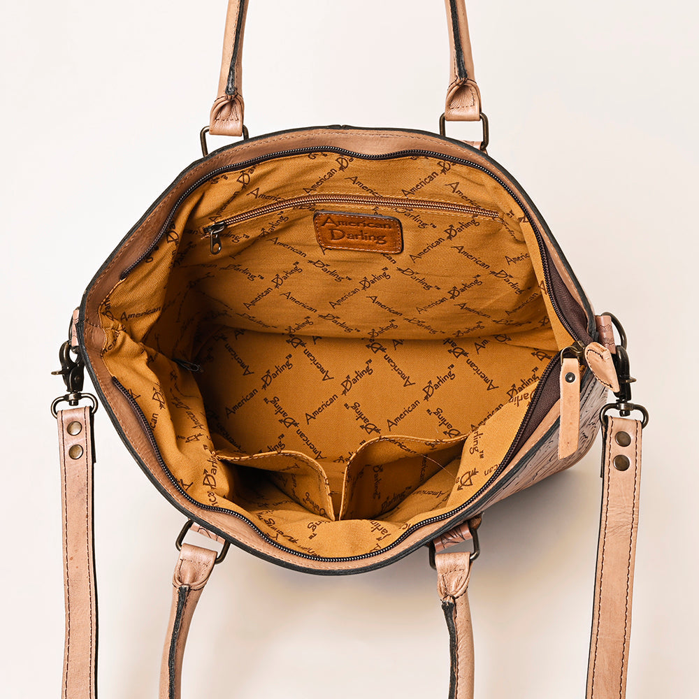 American Darling Hand Tooled Genuine Leather Women Bag Western Handbag Purse