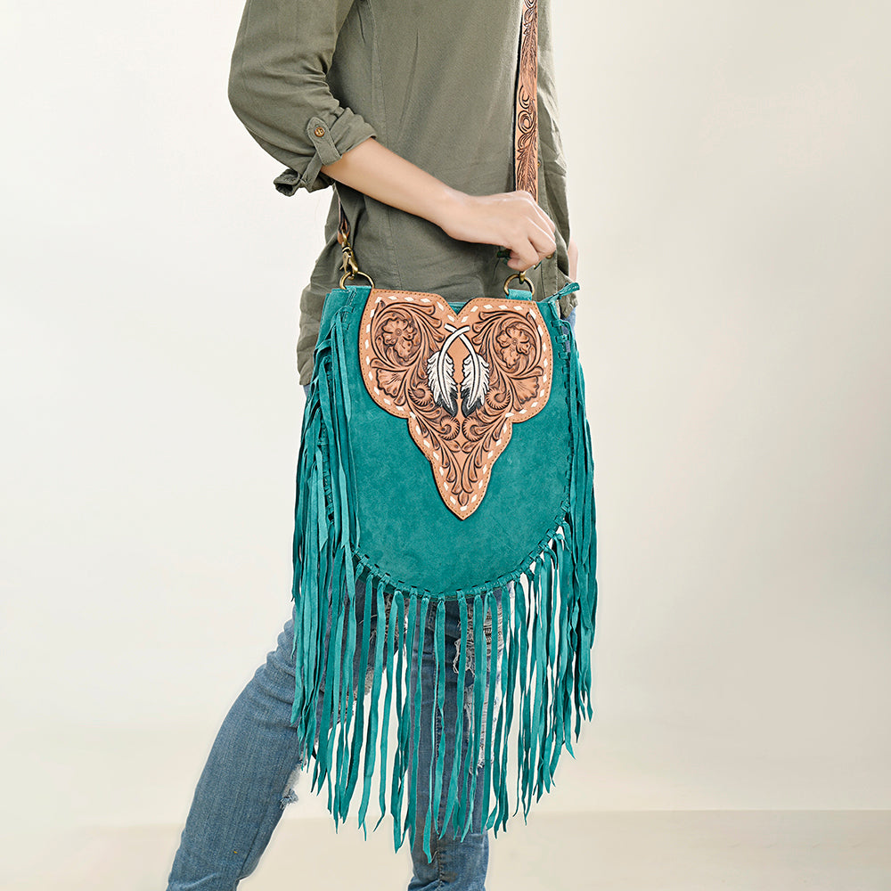 American Darling Hand Tooled Genuine Leather Women Bag Western Handbag Purse