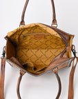 American Darling Briefcase Hand Tooled Genuine Leather Women Bag Western Handbag Purse