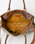 American Darling Briefcase Hand Tooled Genuine Leather Women Bag Western Handbag Purse
