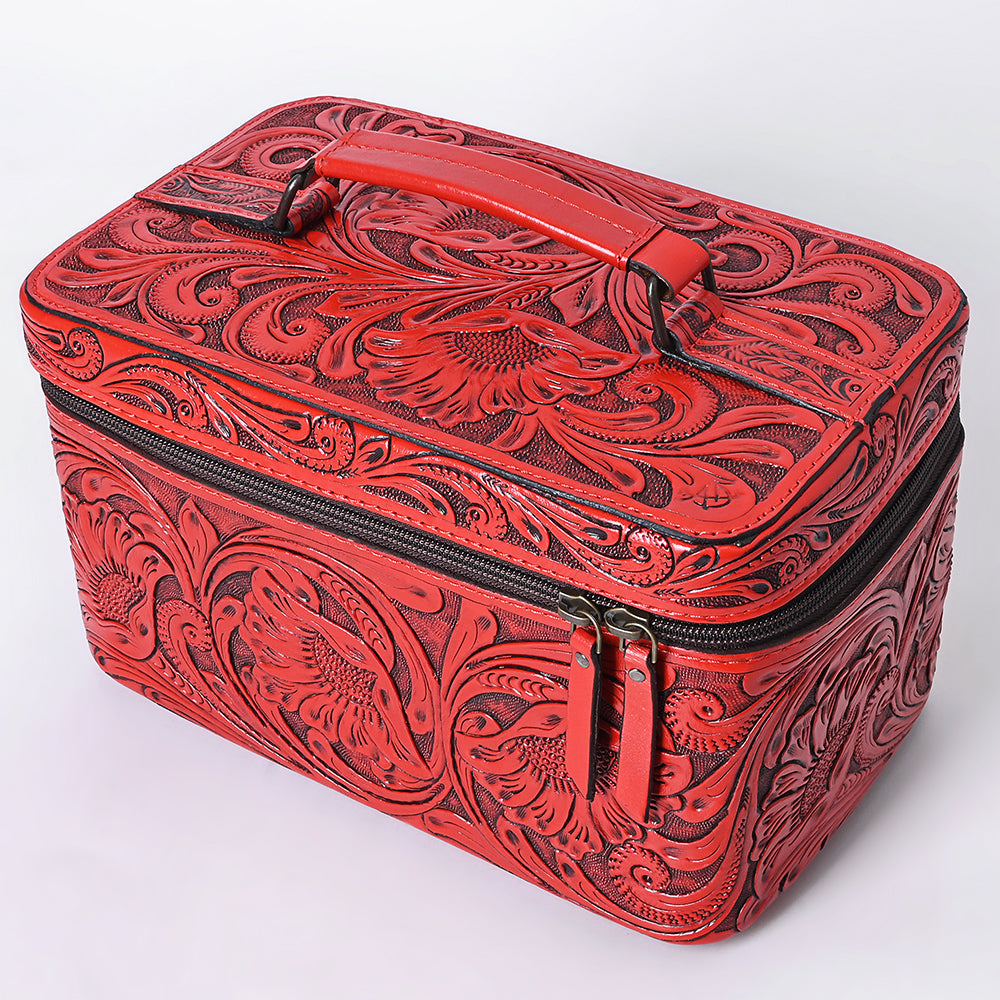 American Darling Jewelry Case Hand Tooled Genuine Leather Women Bag Western Handbag Purse