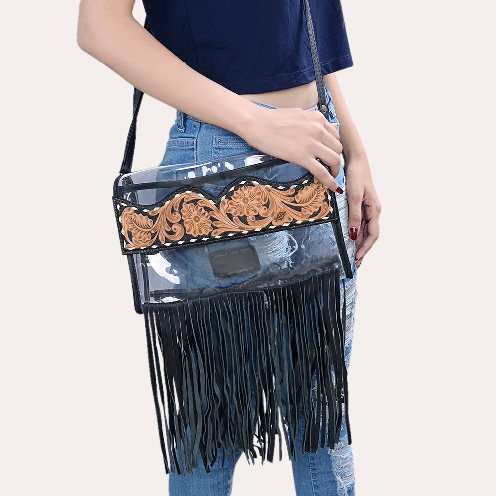 American Darling ADBG1256 Hand Tooled Genuine Leather Women Bag Western Handbag Purse
