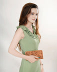 American Darling Wallet Hand Tooled Genuine Leather Women Bag Western Handbag Purse