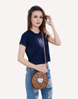 American Darling ADBG1270 Hand Tooled Genuine Leather Women Bag Western Handbag Purse