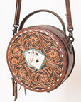 American Darling ADBG1270 Hand Tooled Genuine Leather Women Bag Western Handbag Purse