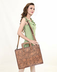 ADBG1276A American Darling Hand Tooled Genuine Leather Women Bag Western Handbag Purse