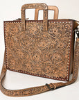 ADBG1276A American Darling Hand Tooled Genuine Leather Women Bag Western Handbag Purse