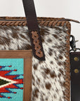 American Darling ADBG1278 Tote Saddle Blanket Hair On Genuine Leather women bag western handbag purse