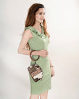 ADBG1287 American Darling Hand Tooled Hair On Genuine Leather Women Bag Western Handbag Purse