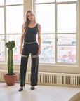 Cut Out Rhinestone Jeans -clearance