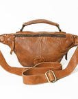 Never Mind Nmbgm148A Fanny Pack Vintage Handmade Genuine Cowhide Leather Women Bag Western Handbag Purse