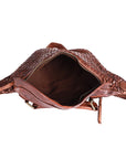 Never Mind Nmbgm148E Fanny Pack Vintage Handmade Genuine Cowhide Leather Women Bag Western Handbag Purse