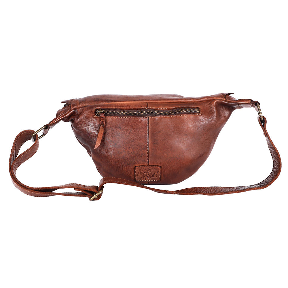 Never Mind Nmbgm150B Fanny Pack Vintage Handmade Genuine Cowhide Leather Women Bag Western Handbag Purse