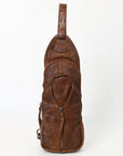 Genuine Western Leather Sling Bag For Women Crossbody Shoulder Backpack