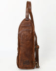 Genuine Western Leather Sling Bag For Women Crossbody Shoulder Backpack