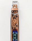Hilason Western Style Heavy Duty Beaded American Leather Pet Dog Collar