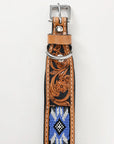 Hilason Western Style Heavy Duty Beaded American Leather Pet Dog Collar