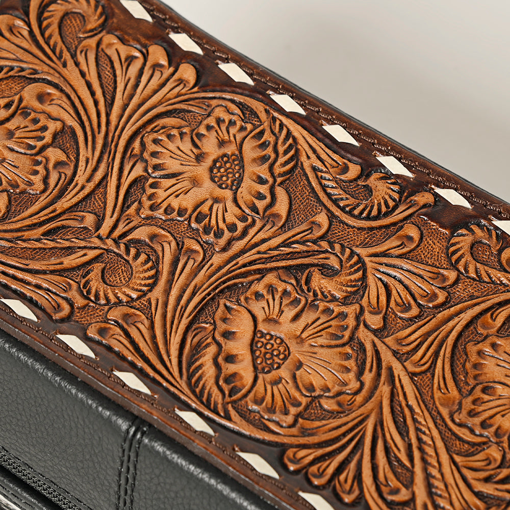 American Darling Hand Tooled Hair On Genuine Leather Women Bag Western Handbag Purse