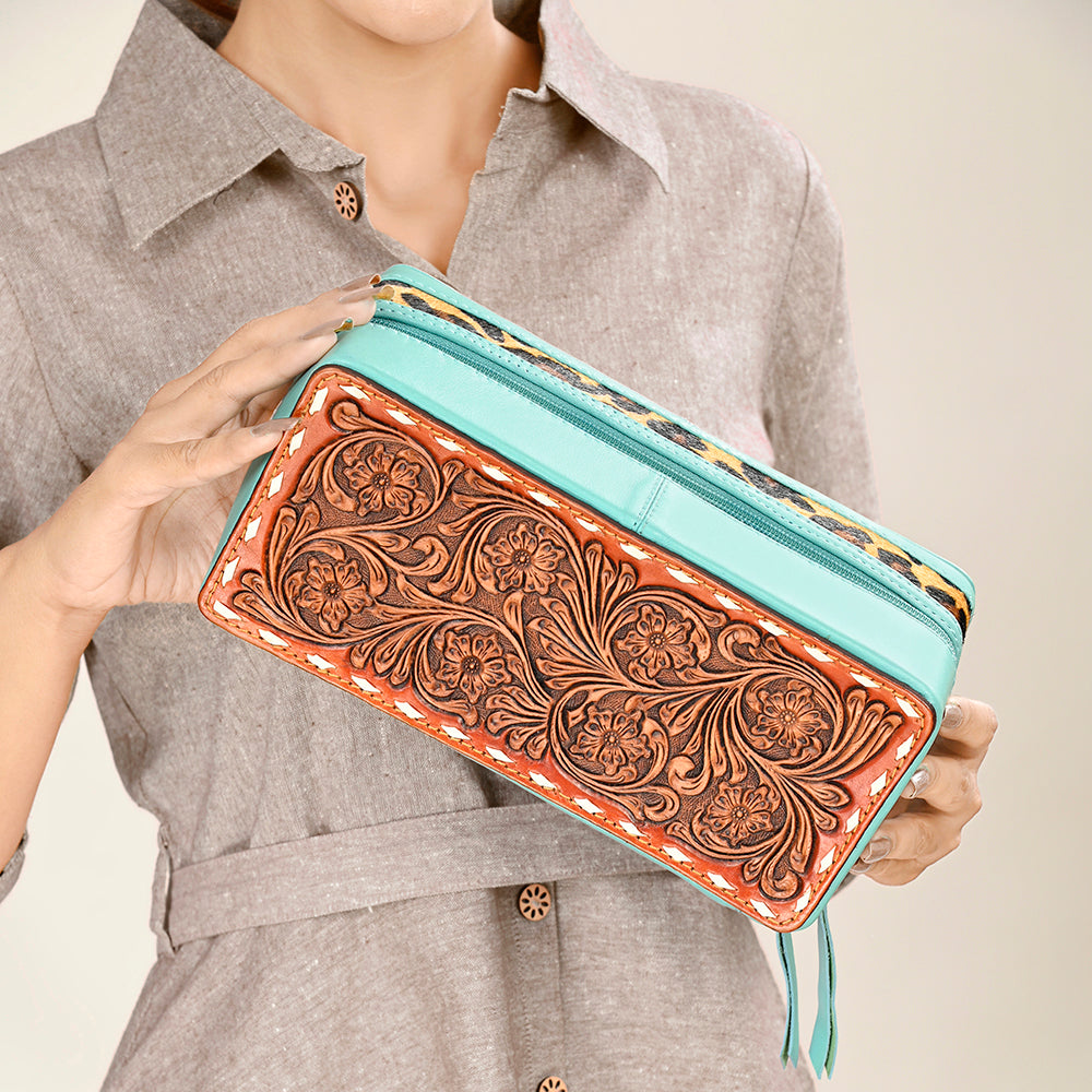 American Darling Hand Tooled Hair On Genuine Leather Women Bag Western Handbag Purse