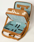 American Darling Jewelry Case Hand Tooled Hair On Genuine Leather Women Bag Western Handbag Purse |