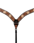 Comfytack Floral Horse Western Leather Breast Collar & Headstall