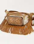 American Darling Adbg1297 Cross Body I Hand Tooled Hair-On Genuine Leather Women Bag Western Handbag Purse