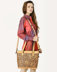 American Darling Hand Tooled Genuine Leather Women Bag Western Handbag Purse