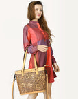 American Darling Hand Tooled Genuine Leather Women Bag Western Handbag Purse