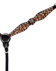 Hilason Horse Floral Hand Carved American Leather Breast Collar Headstall Concho Brown