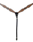 Hilason Horse Floral Hand Carved American Leather Breast Collar Headstall Concho Brown