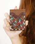 OHLAY OHCCG102A Card-Holder Hand Tooled Genuine Leather women bag western handbag purse