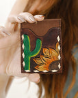 OHLAY OHCCG101 Card-Holder Hand Tooled Genuine Leather women bag western handbag purse