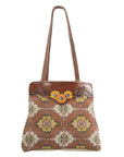 OHLAY OHV111 HOBO Hand Tooled Upcycled Canvas  Genuine Leather women bag western handbag purse
