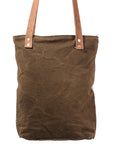 Ohlay Bags OHV114 Tote Hand Tooled Upcycled Canvas Genuine Leather Women Bag Western Handbag Purse