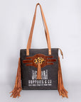 OHLAY OHV122 HOBO Upcycled Canvas Hair-on Genuine Leather women bag western handbag purse