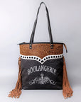OHLAY OHV125 HOBO Upcycled Canvas Embossed  Genuine Leather women bag western handbag purse