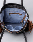 OHLAY OHV125 HOBO Upcycled Canvas Embossed  Genuine Leather women bag western handbag purse