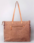 OHLAY WEEKENDER Upcycled Canvas Hair-on Genuine Leather women bag western handbag purse