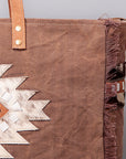 OHLAY WEEKENDER Upcycled Canvas Hair-on Genuine Leather women bag western handbag purse