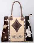 OHLAY OHV128 HOBO Upcycled Canvas Hair-on Genuine Leather women bag western handbag purse