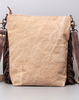 OHLAY OHV129 HOBO Upcycled Canvas  Genuine Leather women bag western handbag purse