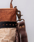 OHLAY OHV129 HOBO Upcycled Canvas  Genuine Leather women bag western handbag purse