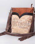 OHLAY OHV129 HOBO Upcycled Canvas  Genuine Leather women bag western handbag purse