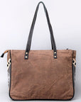 OHLAY OHV132 HOBO Upcycled Canvas Hair-on Genuine Leather women bag western handbag purse