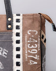 OHLAY OHV132 HOBO Upcycled Canvas Hair-on Genuine Leather women bag western handbag purse