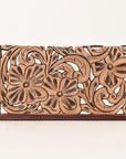 OHLAY WALLET Hand Tooled  Genuine Leather women bag western handbag purse
