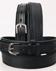 HILASON Western Genuine Leather Belt for Men Women Cowboy Cowgirl Handmade Unisex Full Grain Heavy Duty Tooled Belt for Jeans