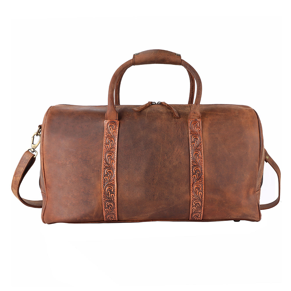 Ohlay Bags OHM101B Duffel Hand Tooled Genuine Leather Women Bag Western Handbag Purse