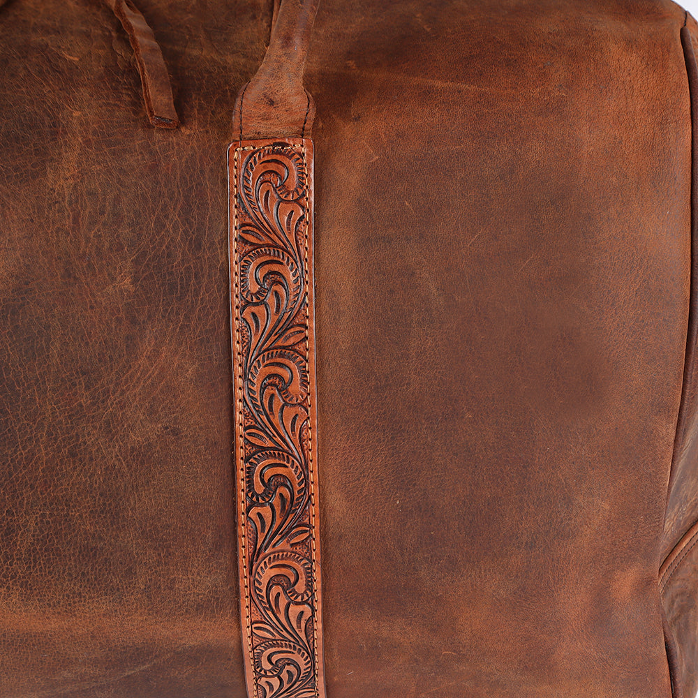 Ohlay Bags OHM101B Duffel Hand Tooled Genuine Leather Women Bag Western Handbag Purse